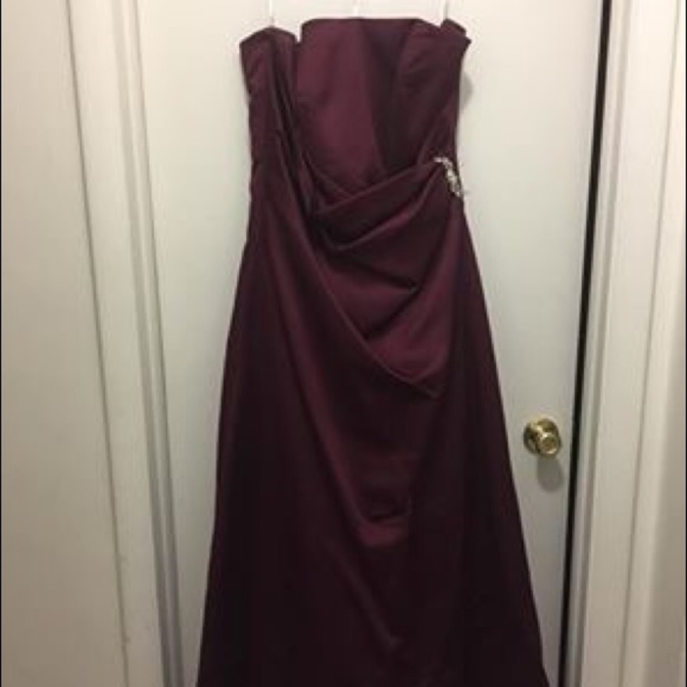 Strapless a-line ballroom dress
